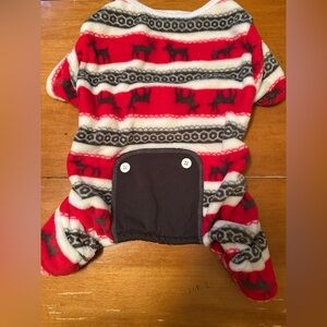 Pup Crew Small Dog Reindeer Holiday Pajama- 16”L x 22” W